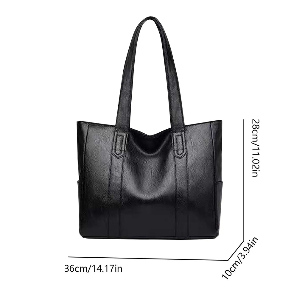 Women's Large Capacity PU Leather Tote Shoulder Handbag Tote Shoulder Handbag Oasis Select