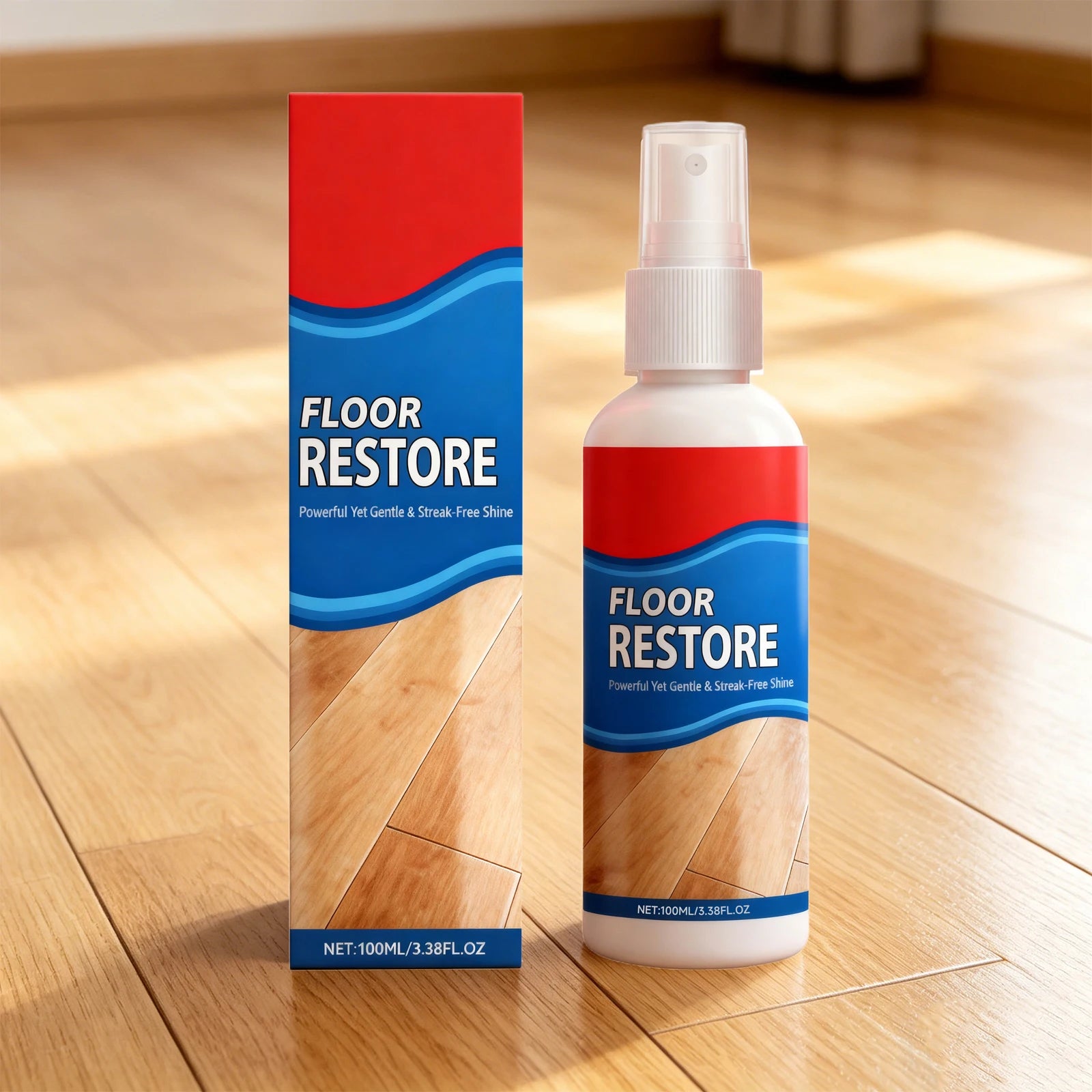 Wood Floor Polish Cleaner Removes Dirt Stain and Grime Restores Shine Brightening Floor Restore Spray Daily Home Cleaning Tool Oasis Select