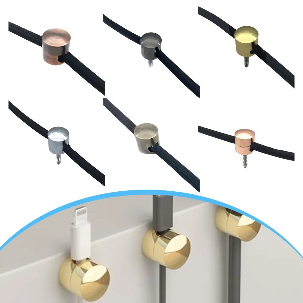 3pcs DIY Pendant Light Cable Cord Hook Metal Cord Holder Cable Anchors Wire Organizer Hanging Lighting Fixture Base Accessories Oasis Select