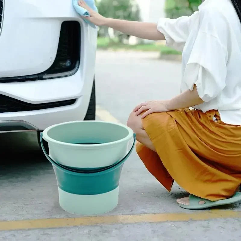 5/10/17L Collapsible Plastic Bucket Portable Water Container for Car Washing Fishing Camping Beach Trips and Household Cleaning Oasis Select