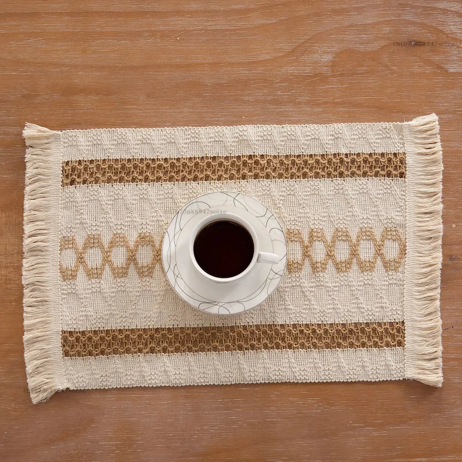 Boho Placemats Macrame Table Decor Natural Cotton Burlap Farmhouse Placemats Home Dining Weddings Home Kitchen Decor Oasis Select 06 30x50cm