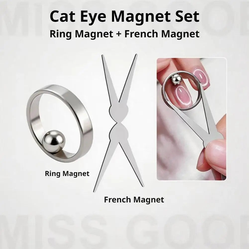 Cat Eye Nail Ring Magnet Hollow Vacuum Suction Hole Design Universal Magnetic Gel Nail Polish DIY Manicure Auxiliary Tool Oasis Select