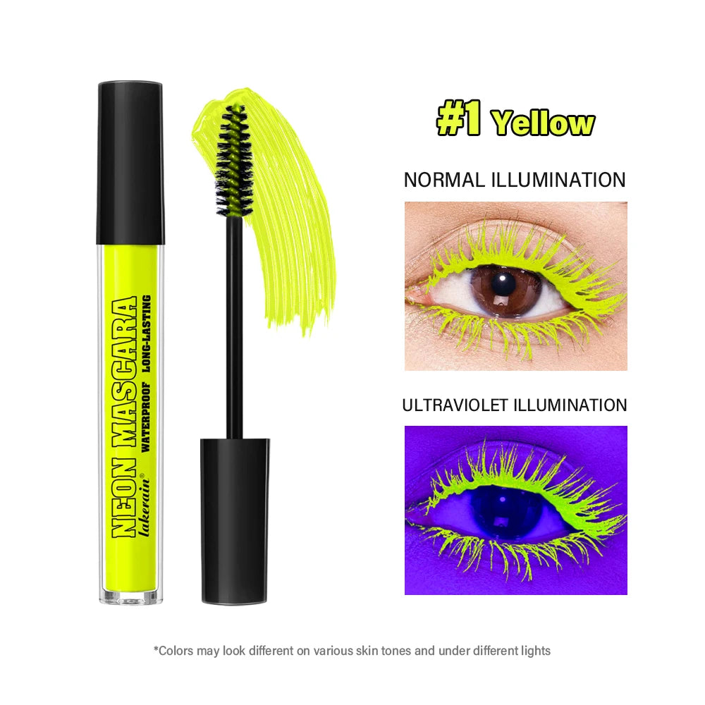 Color Neon Mascara – Waterproof, Long-Lasting Eye Makeup Color Neon Mascara Oasis Select 1Yellow