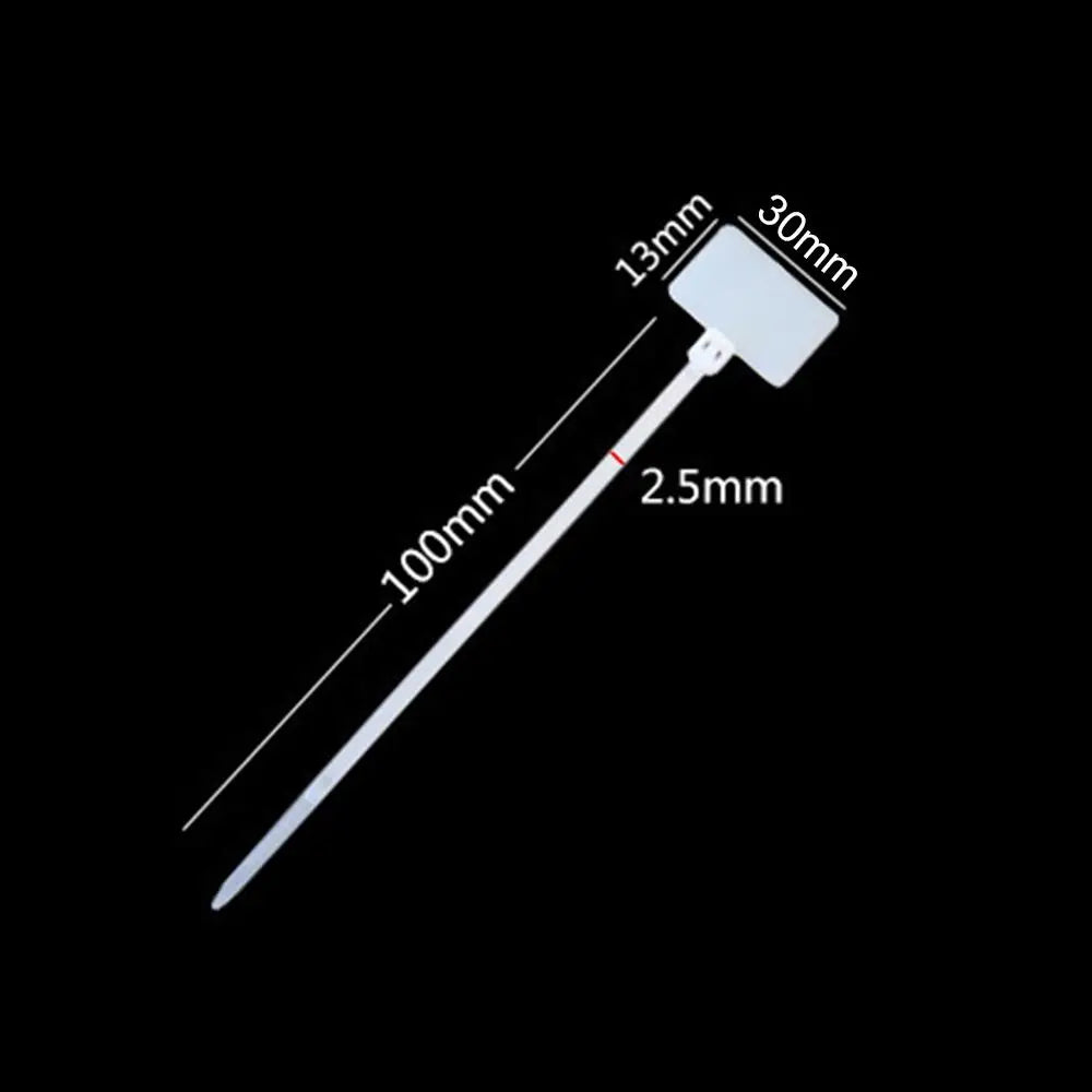 100pcs Plastic Loop Ties Markers Cable Easy Mark Nylon Cable Ties Tag Labels Tag Self-locking Zip Ties Oasis Select