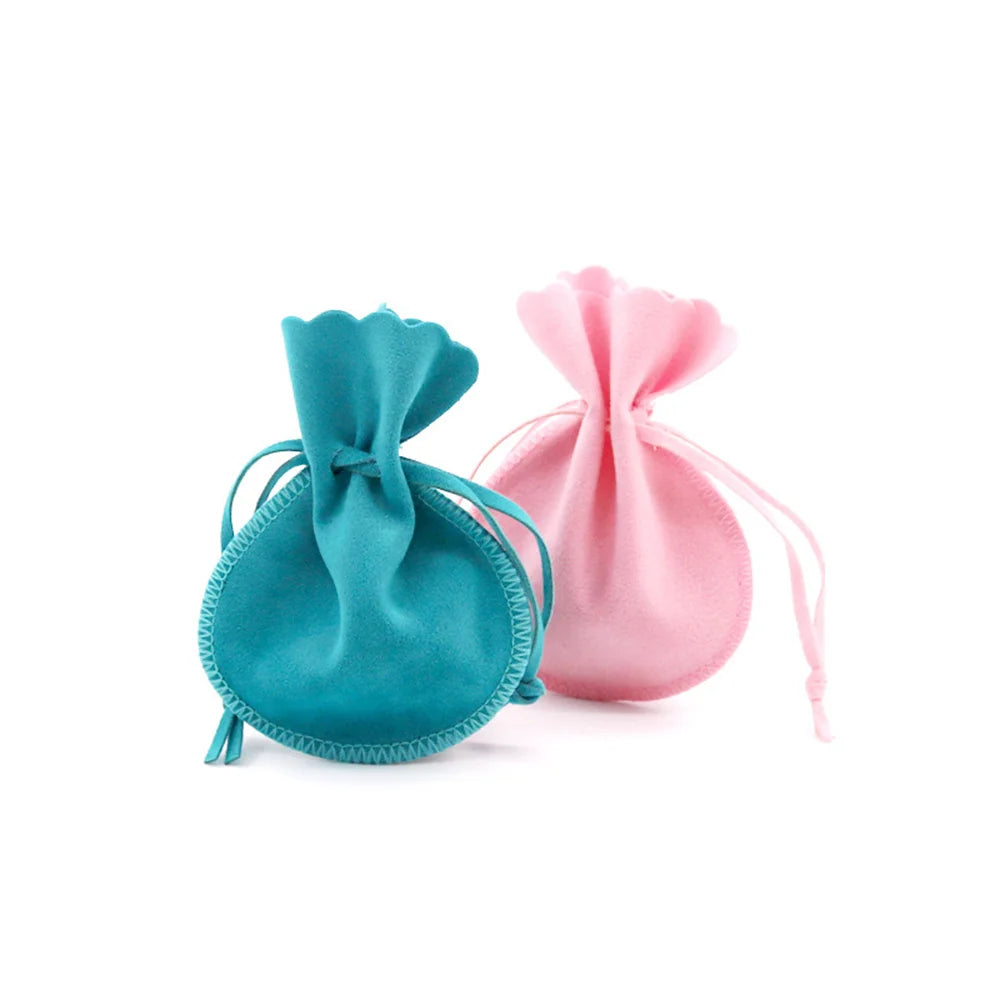 10pcs Small Velvet Jewelry Pouch Drawstring Bags for Gifts Ring Earrings Candy Display Storage Business Selling Packaging Supply Oasis Select
