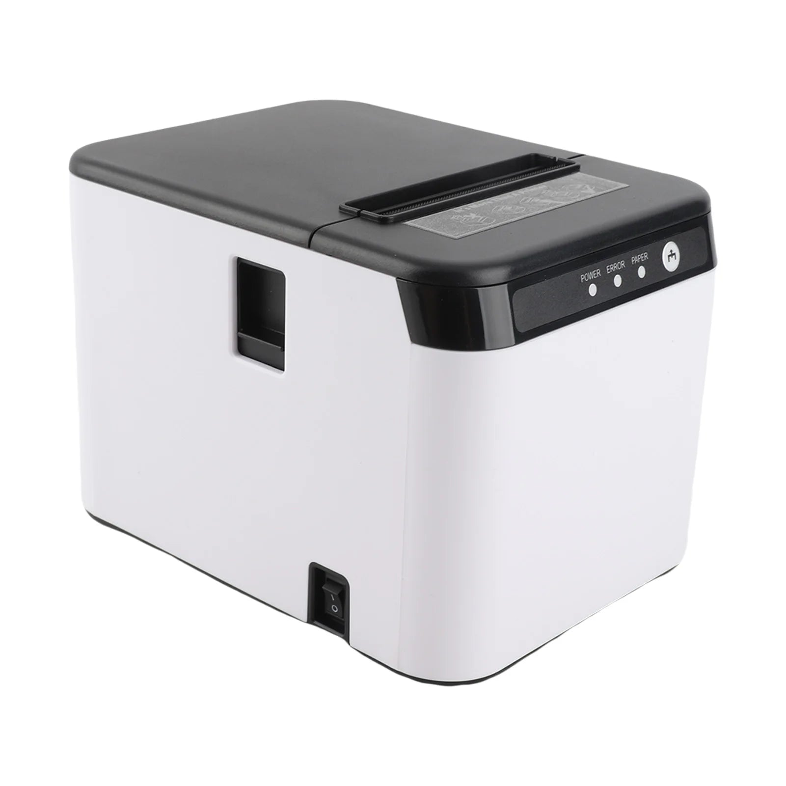 80mm Receipt Printer ESC/POS Thermal Printer Desktop Direct Print USB+LAN Connection High Efficiency with Auto Cutter LargePaper Oasis Select WHITE US Plug