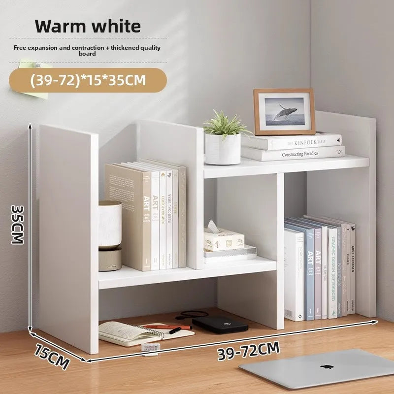 Desktop bookshelf storage shelf office storage shelf simple desk multi-layer telescopic shelf home desk small bookcase Oasis Select 2