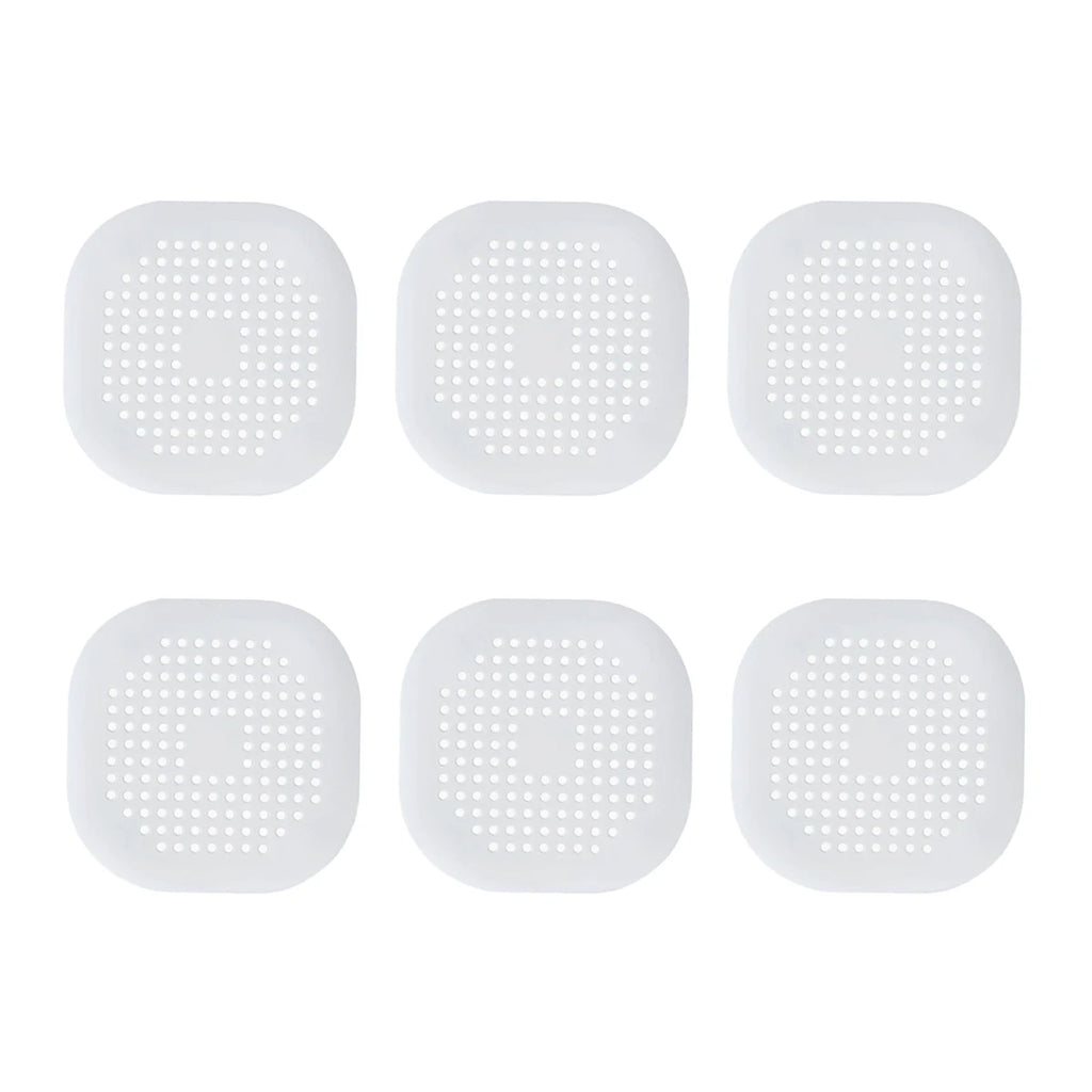 6/9pcs Silicone Drain Strainer Reusable No-Clog Filter with Non-Slip Suction Base for Kitchen Bathroom Bathtub Toilet Oasis Select White 6pcs