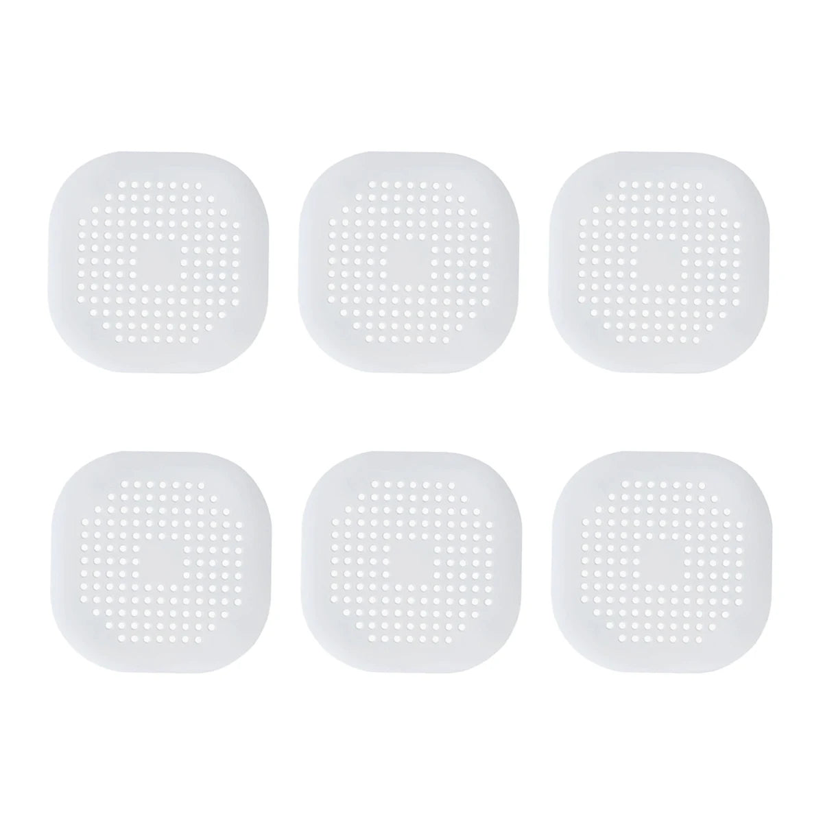 6/9pcs Silicone Drain Strainer Reusable No-Clog Filter with Non-Slip Suction Base for Kitchen Bathroom Bathtub Toilet Oasis Select White 6pcs