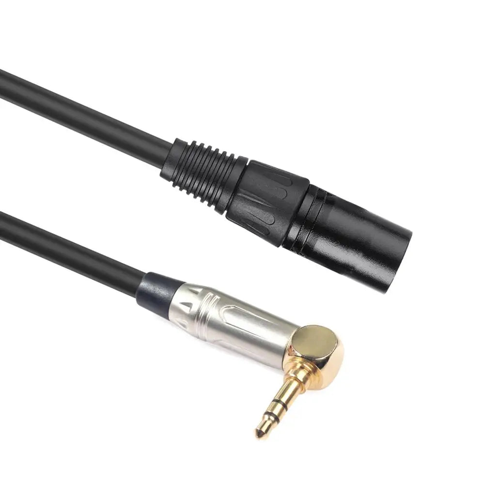90 Degree 3.5mm Stereo TRS Male To XLR 3Pin Male Microphone Extension Cable Accessories Wire Cord for Headphone Microphone Oasis Select China Mainland
