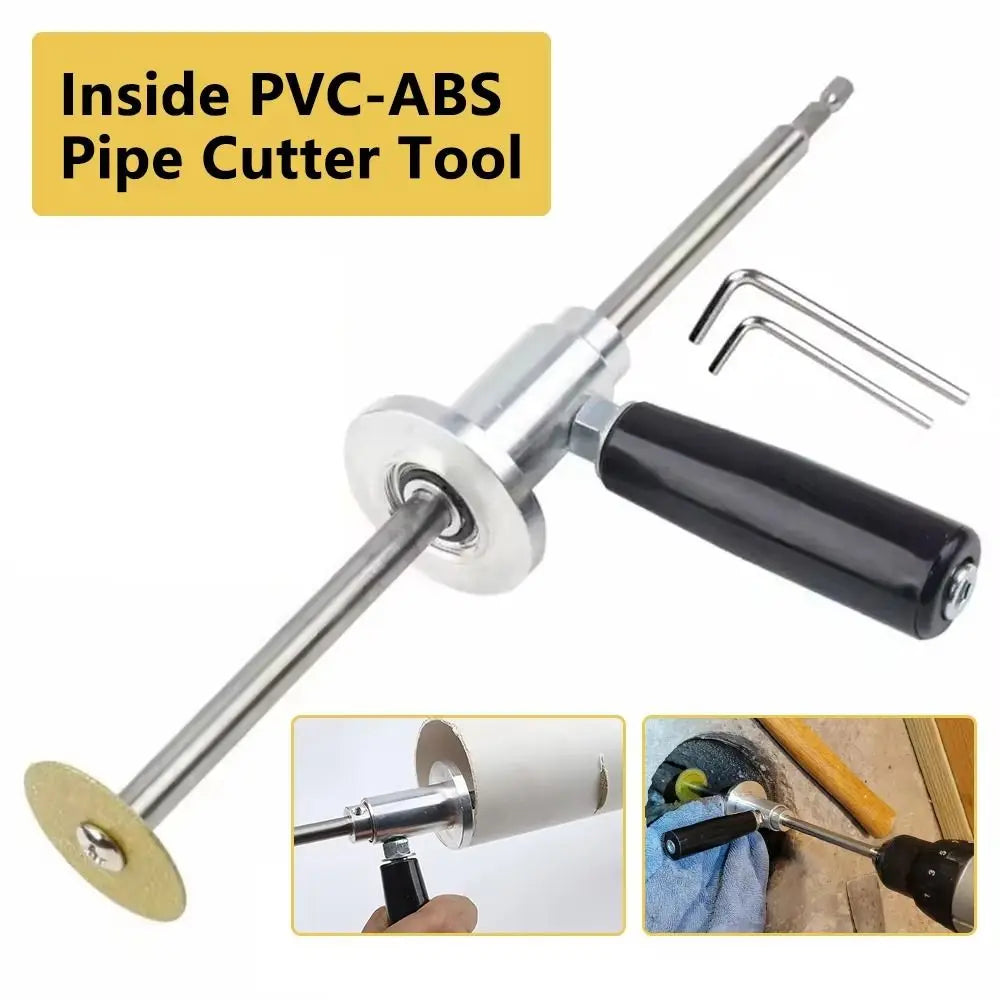 Diamond Grit PVC Internal Pipe Cutter | 5 Blades, Adjustable Depth