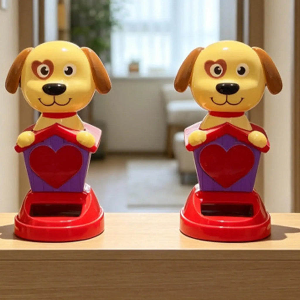 Solar Bobblehead Dog Dashboard Figurine | Car Decor Ornament