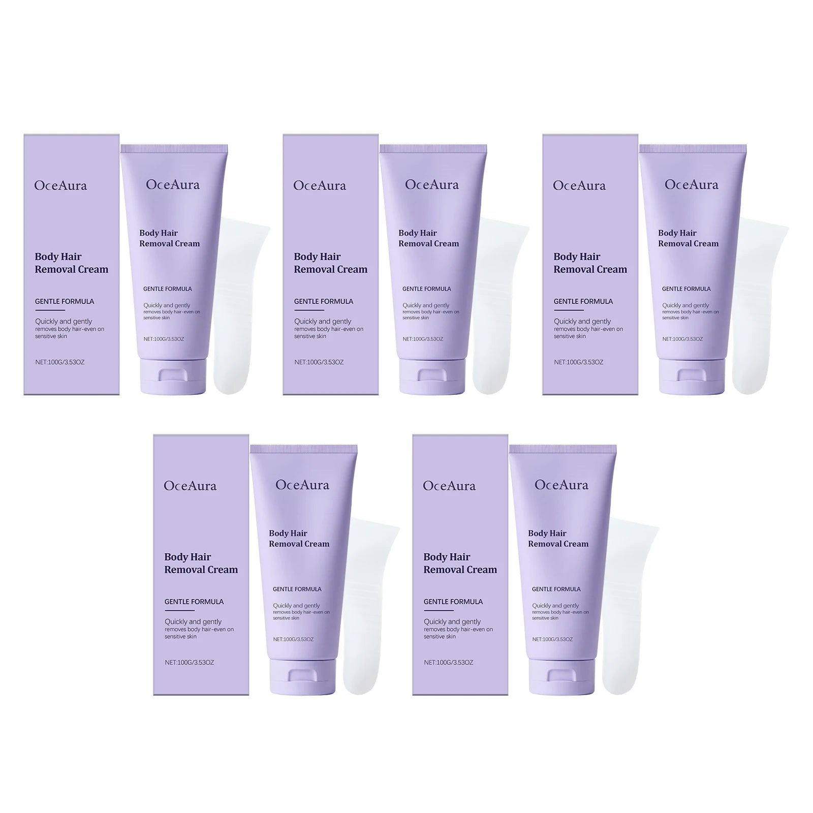 OceAura Painless Hair Removal Cream – Body, Legs & Underarm Hair Removal Cream Oasis Select 500g boxed
