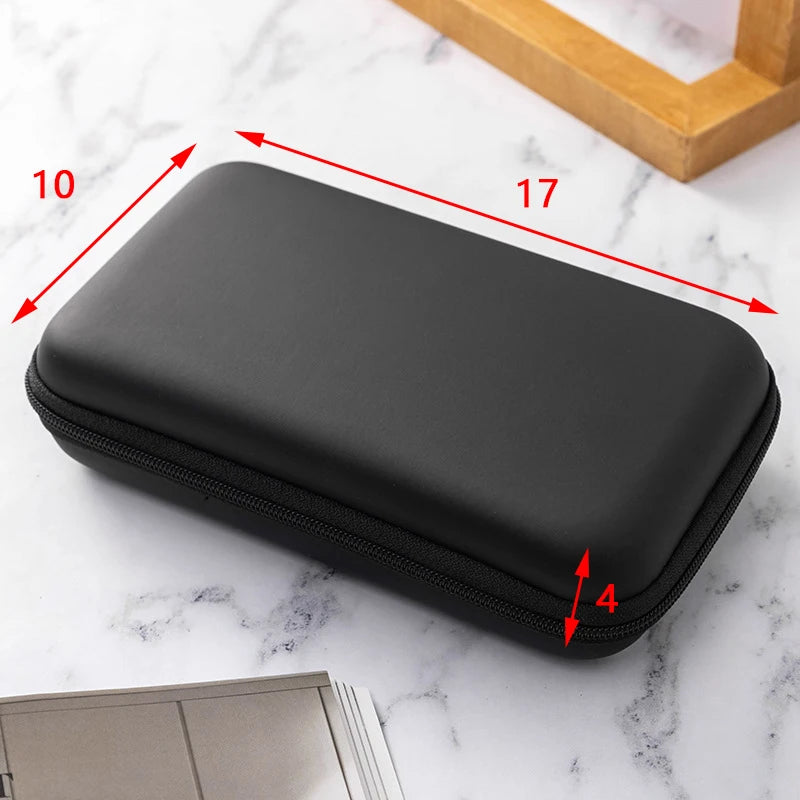 Artificial Leather Earphone Charger Case Data Cable U Disk Organizer Portable Mini 3C Hard Shell Digital Gadgets Storage Bag Oasis Select 17x10x4