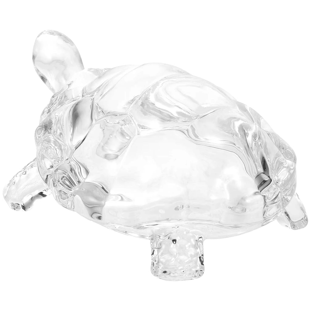 Crystal Turtle Statue | Lucky Feng Shui Glass Ornament Decor