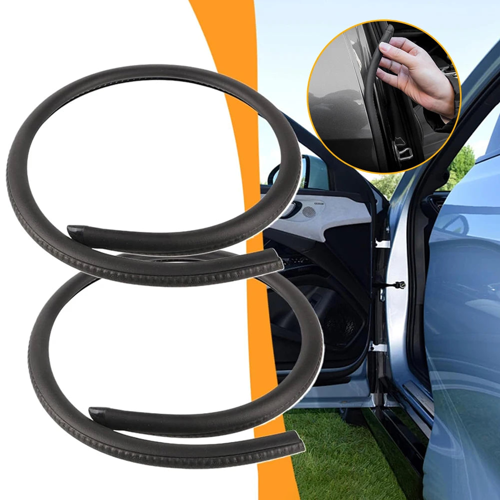 Vecligt EPDM Car Door Weatherstrip Seal Strip – 2m Pair