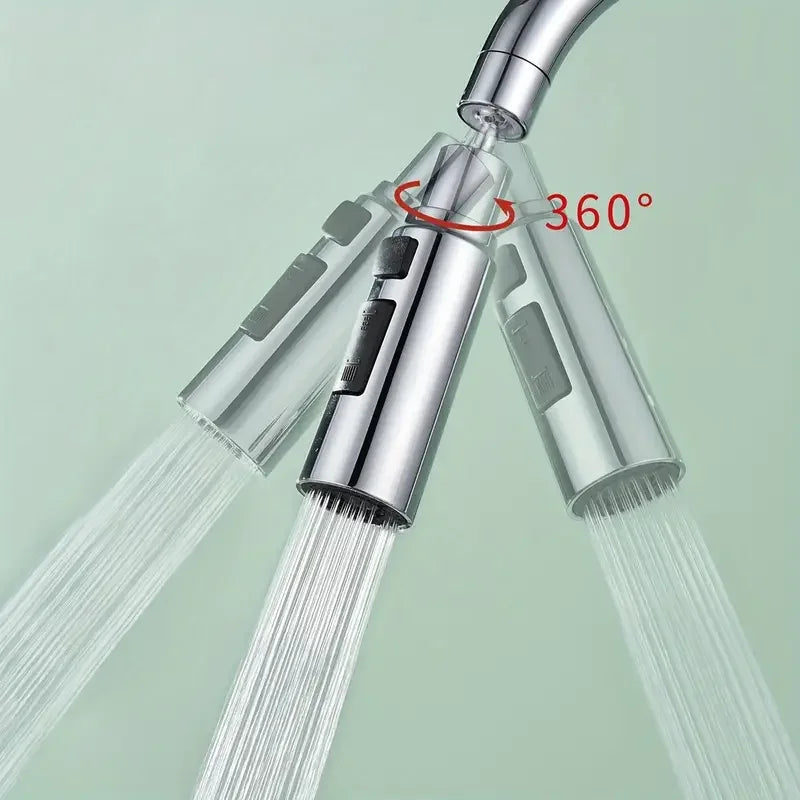 3-Mode Kitchen Faucet Aerator Extender – Splash-Proof Filter