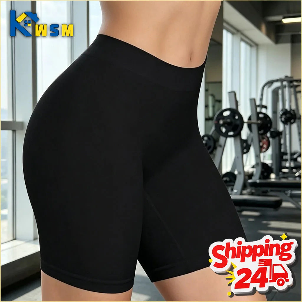 S-XXXL Seamless High Waisted Tummy Control Booty Lifting Yoga Boyshorts Plus Size Bottoms for Women Gym Cycling Casual Summer Oasis Select