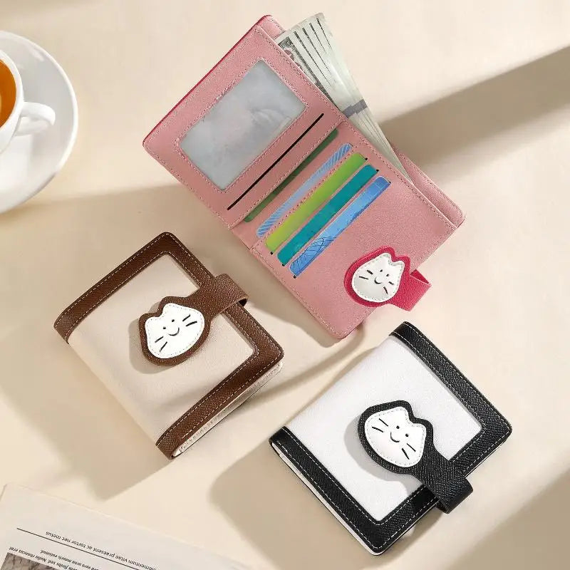 Women's Mini PU Leather Wallet – Card Slots & Zipper Coin Purse Women's Mini Wallet Oasis Select