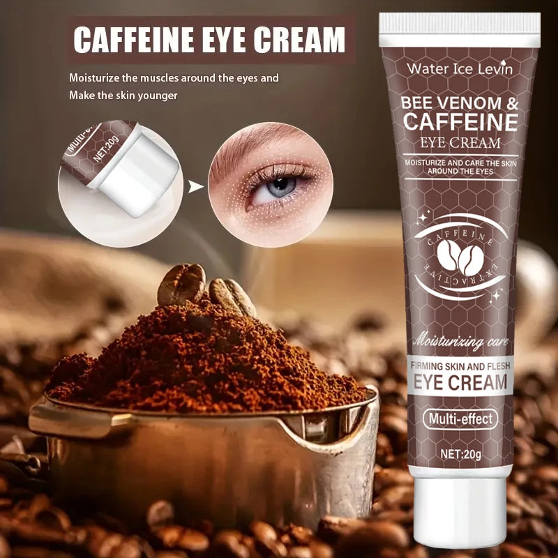 Natural Caffeine Intensive Moisturizing and Firming Eye Cream 20g, for Puffiness and Dark Circles Use It to Lift the Eye Area, Reduce Wrinkles and Signs of Aging, and Achieve a Light Beige, Relaxed Look. Oasis Select