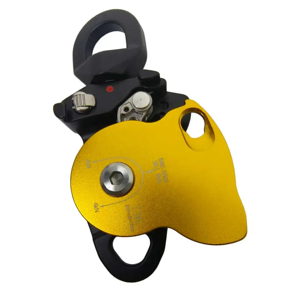 8KN Rotating Pulley with Lockable One-Way Brake 360 Swivel Directional Pulley for Rock Climbing Caving Rescue High Altitude Work Oasis Select