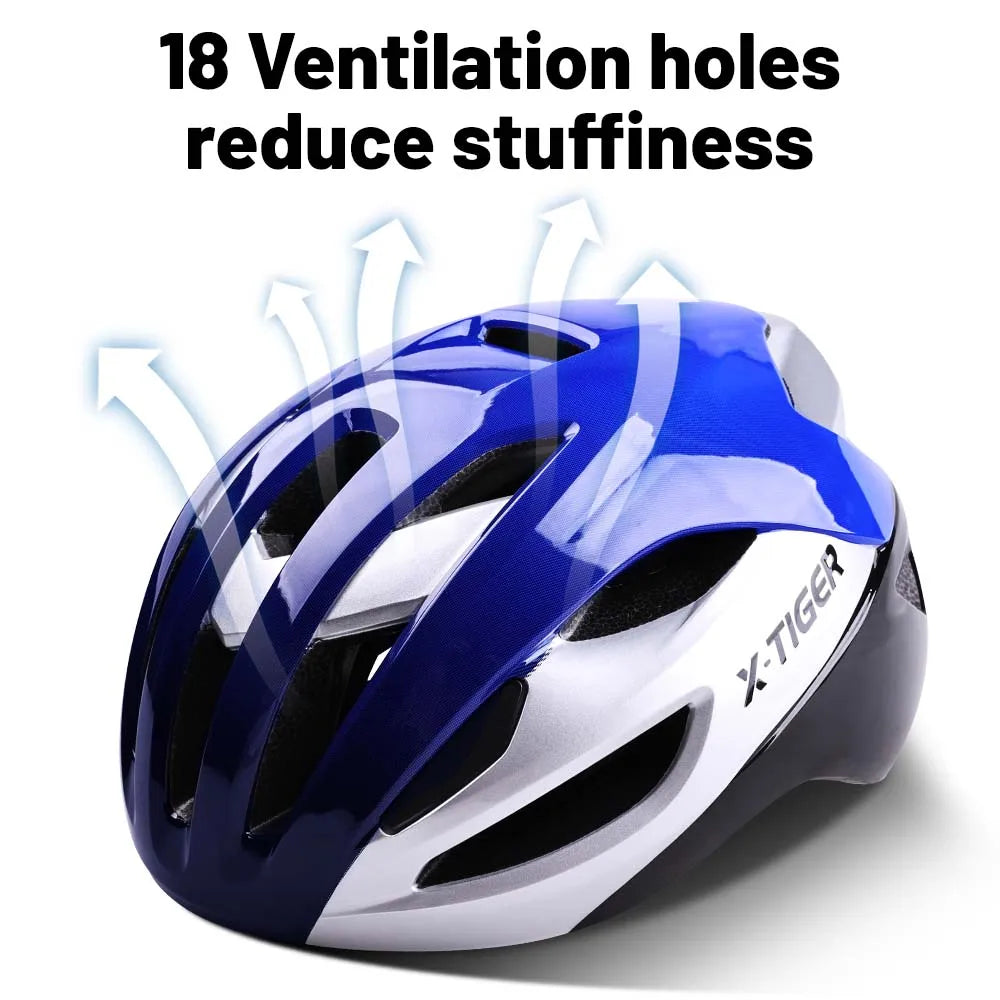 X-TIGER Man Women Bicycle Helmet Breathable Ultra-light One-piece Molding Helmets Shockproof Adjustable MTB Road Cycling Helmets Oasis Select