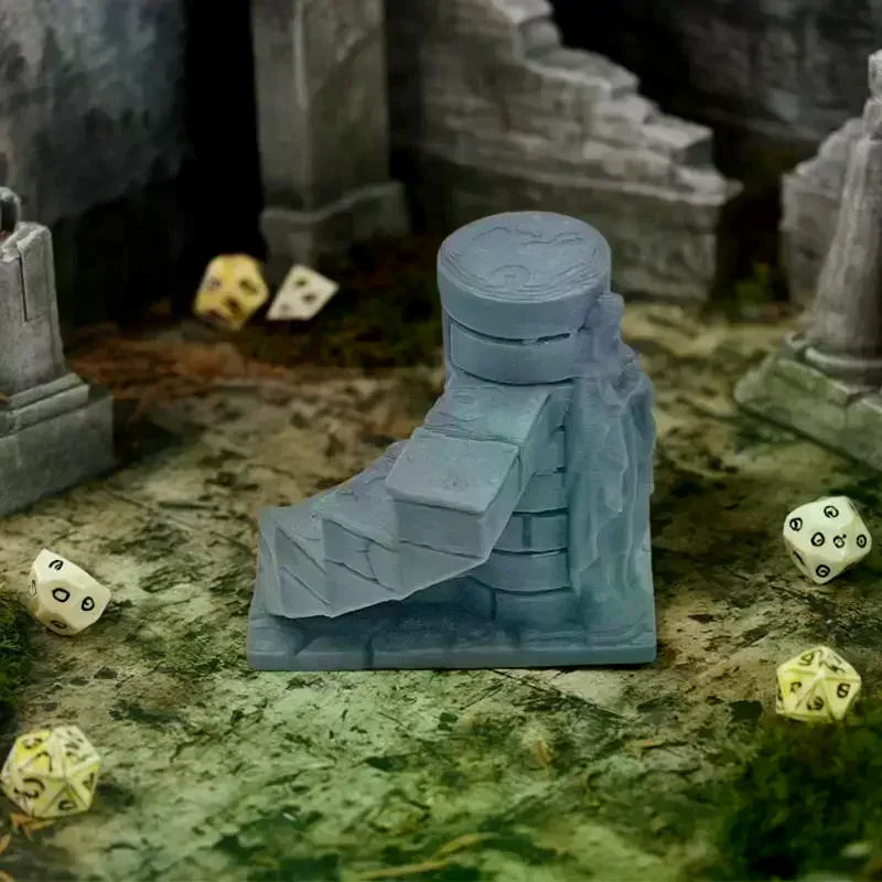 3D Printed Tomb Staircase Terrain for D&D Wargaming Miniatures