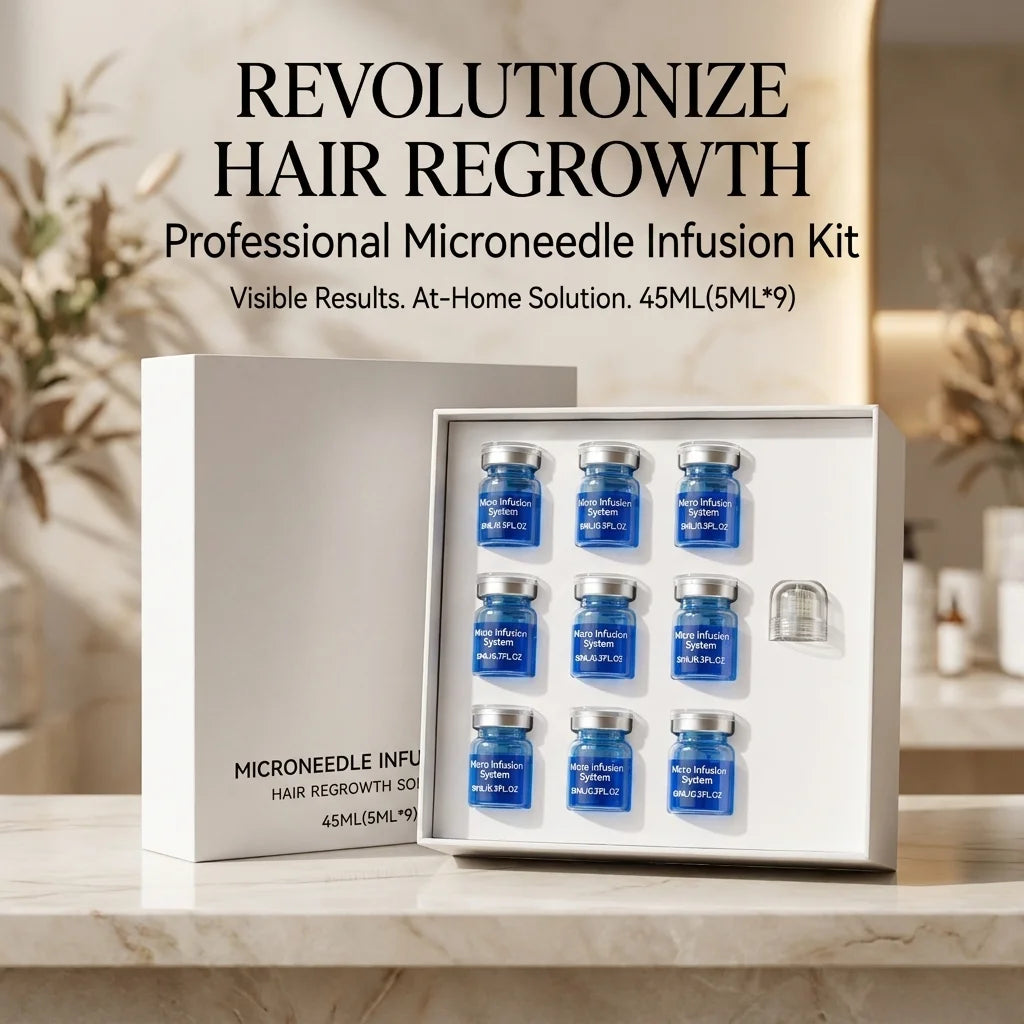 Microneedle Hair Regrowth Kit Solution Scalp Nourishing Serum For Hair Health Maintenance Needle Head Use Scalp Care Kit Oasis Select