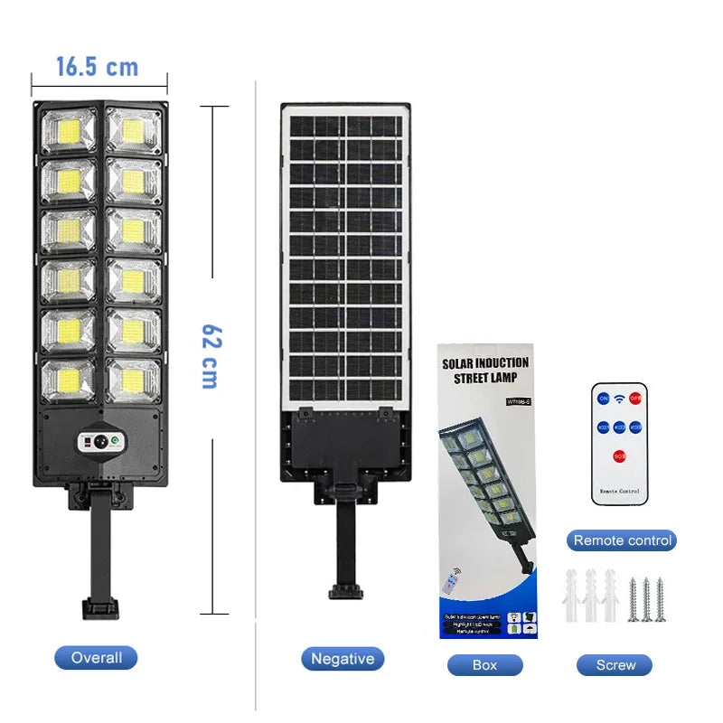 30000LM 10000mAh Solar Led Light Outdoor Powerful Outdoor Solar Lamp Remote Control Waterproof Flood Light Exterior Wall Lamp Oasis Select W789B-6 A-10000mAh