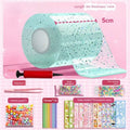 Glitter Nano Glue Set Bubble Blowing Slime Kit Putty Stretchy for Stress Relief DIY Bubble Hole Adhesive Fidget for Kids Oasis Select Green-1Set