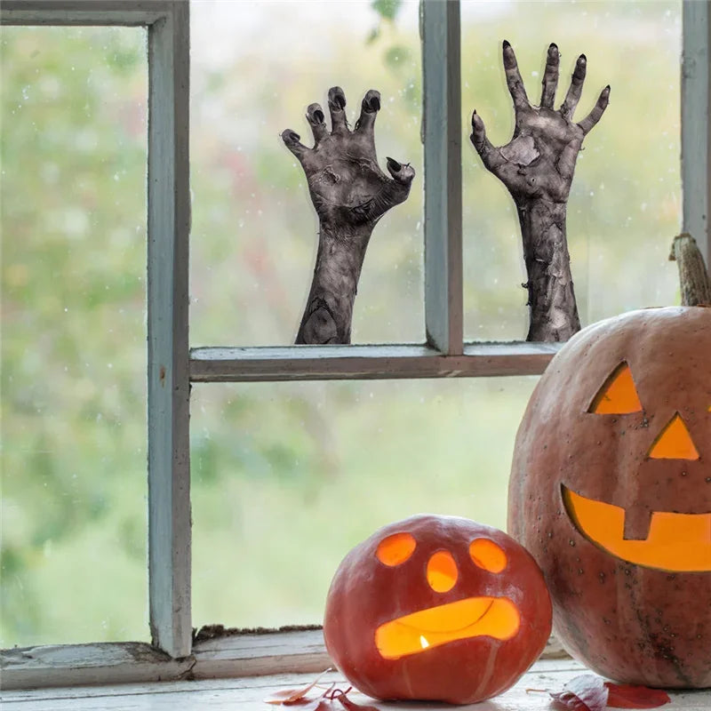 3D Ghost Hand Wall Sticker Self-adhesive Removable Wallpaper Horror Atmosphere Decoration Halloween Home Decor Oasis Select