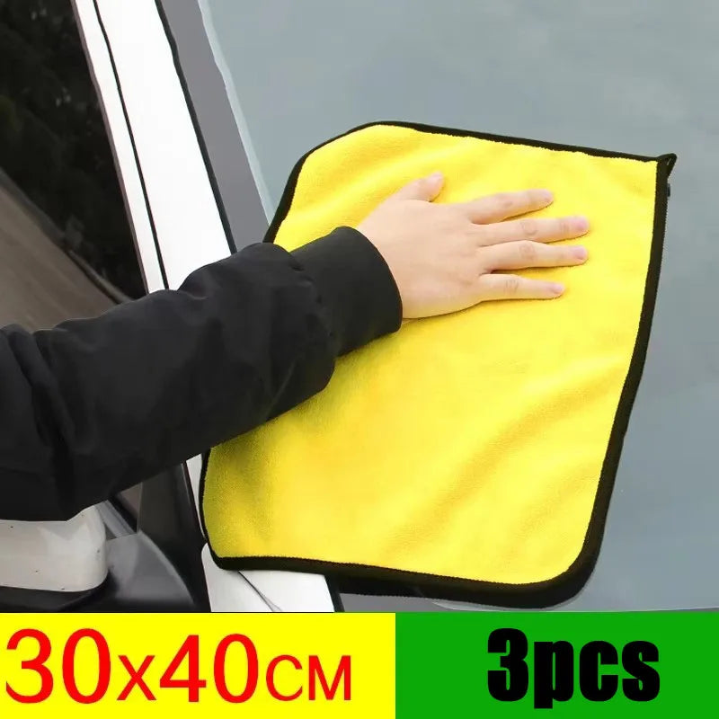 1/3/5Pcs Car Nano Ultra Fiber Cloth Towel Microfiber Car Wash Towel Coral Fleece Towel Car Care Clean Cloth for Car Home Living Oasis Select 30x40-3pcs