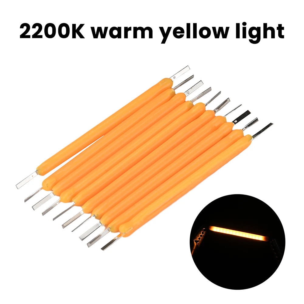2200K/2700K/6500K DC 2.7-3.1V LED Ceramic Filament 38mm Hard Filament Retro Bulb Parts for Bulb Repair DIY Lighting Low Power Oasis Select 2200K