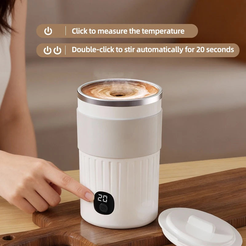 Smart Self-Stirring Cup 300ml USB Rechargeable Temp Display