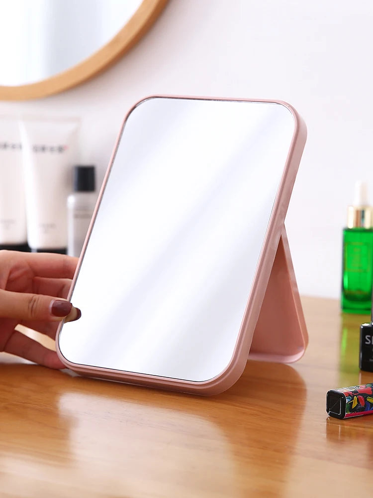 Desktop folding portable make-up mirror student dormitory desktop small mirror children's dressing mirror Oasis Select