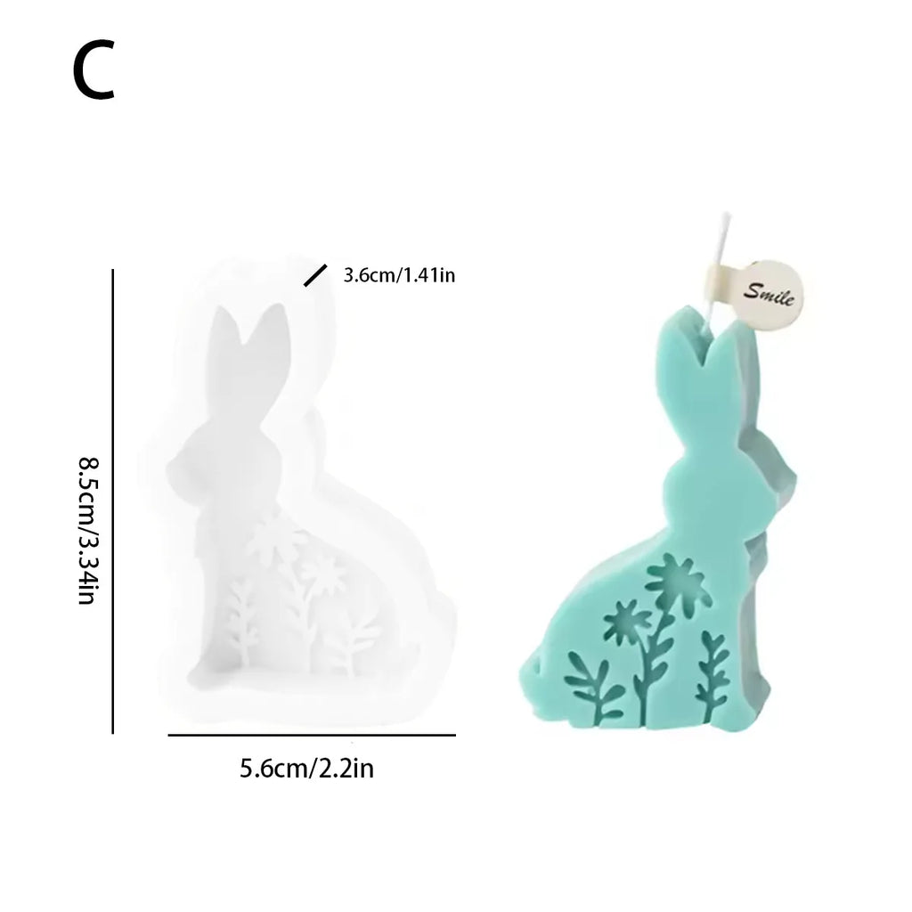 Easter Candle Mold Approximate Dimensions Silicone Rabbit Mold Diy Silicone Mold Creative For Easter Decor Diy Crafts Holiday Oasis Select H