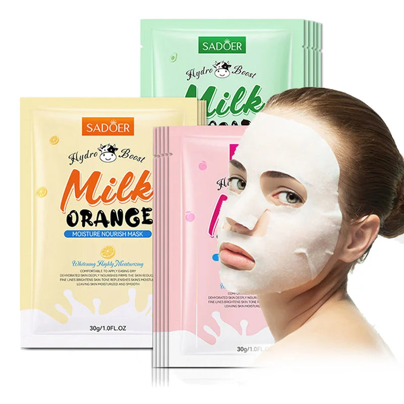 SADOER Vitamin C Avocado Sheet Masks – Hydrate & Brighten Face Sheet Mask Oasis Select