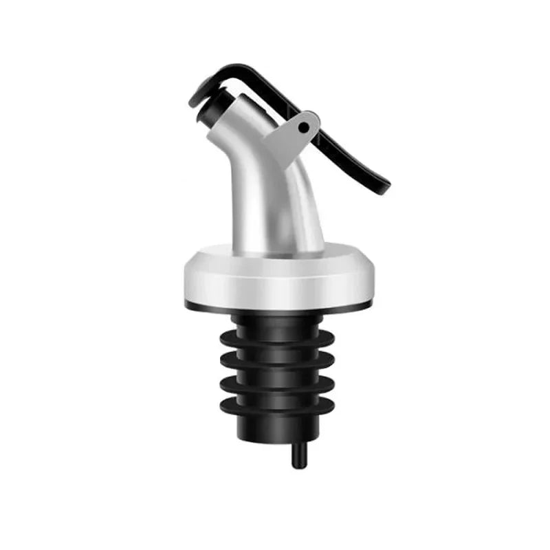 1-4Pcs Olive Oil Spouts Oil Vinegar Bottle Stopper Spout Leakproof Nozzle Dispenser Creative Leakproof Silicone Bottle Stopper Oasis Select 1Pcs Silver