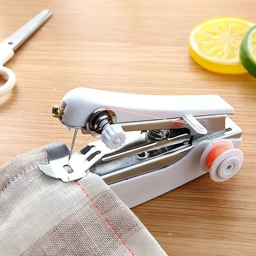 Portable Handheld Mini Sewing Machine, DIY Sewing Tools for Clothing Fabrics and Leather, Home and Outdoor Travel Sewing Tools Oasis Select Red