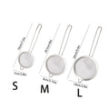 3pcs Stainless Steel Fine Mesh Strainer With Sturdy Handle And Hook, Colander Sifter For Juice Soy Milk, Kitchen Tools Oasis Select 3pcs