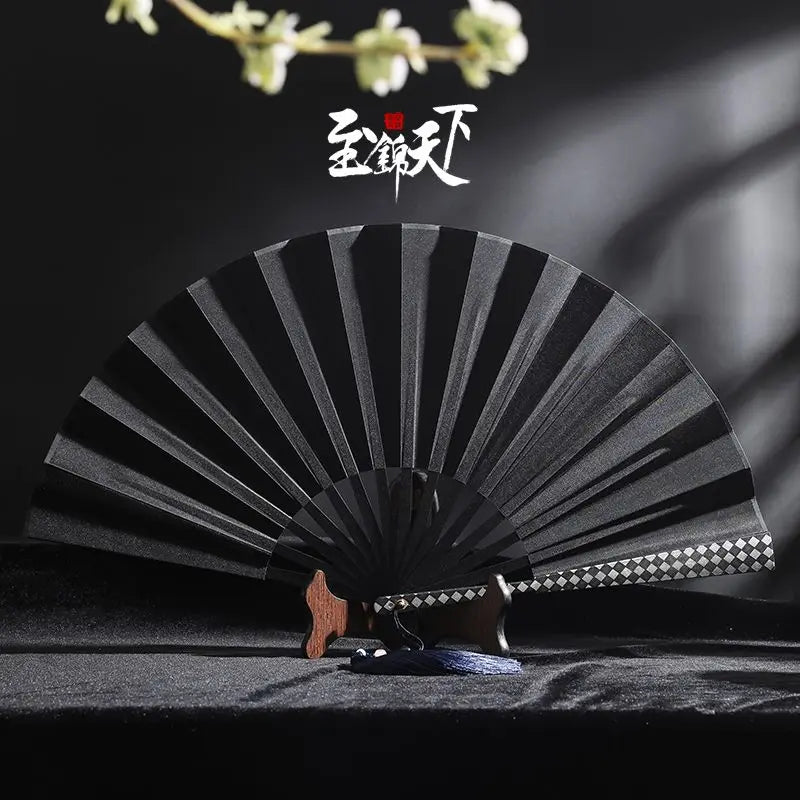 Lightning 10-inch Alloy Metal Fan Chinese Wind Self-defense Kung Fu Fan Classical Silk Cloth Folding Fan Oasis Select A 10 Inches