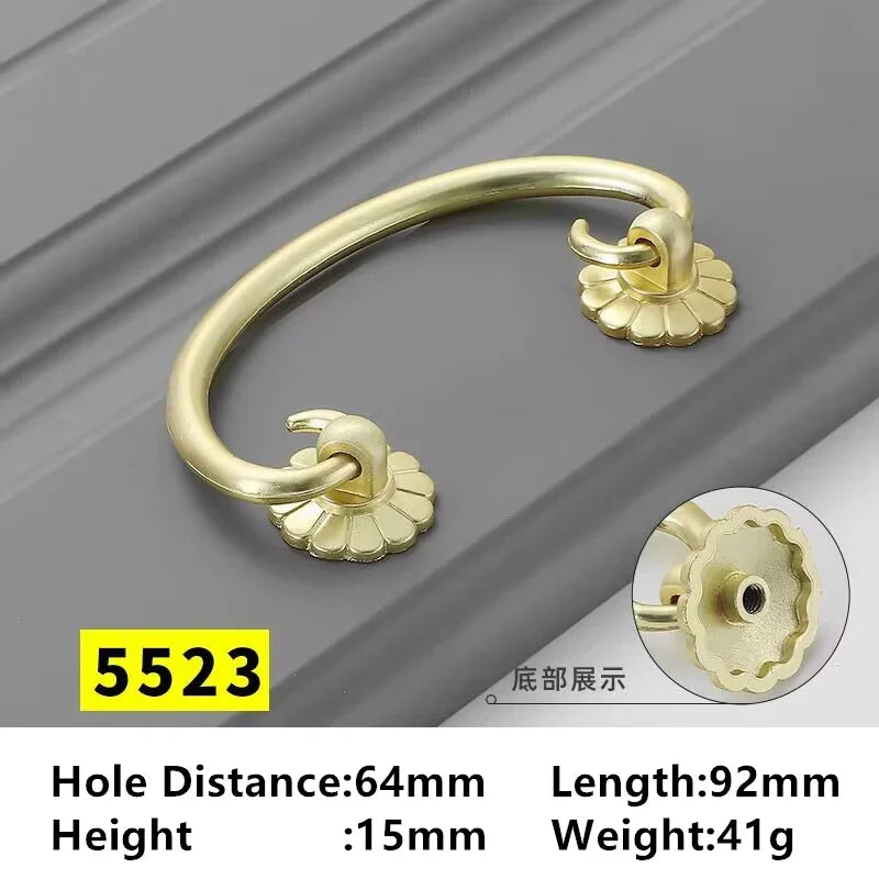 Handles Drawer Cabinet Furniture Kitchen Handles for Cabinet Knob Door Drawer Furniture Kitchen Golden Single hole Rings Knob Oasis Select 5523-64