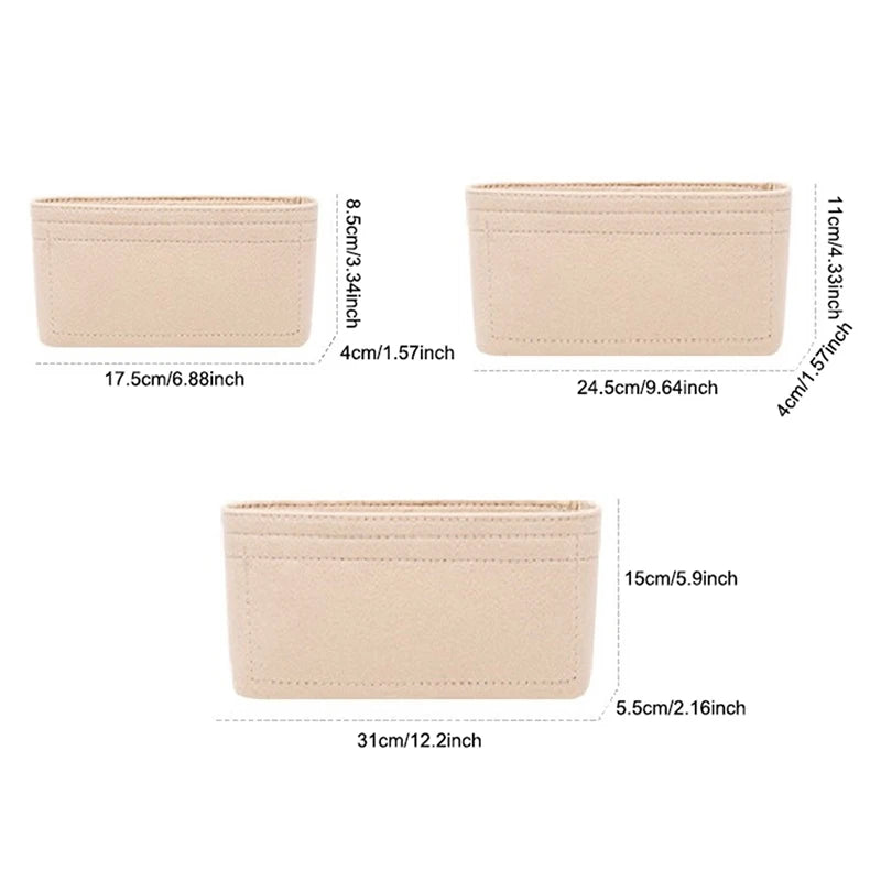 1PC Felt Insert Bag Organizer, Makeup Organizers, Liner Perfect for Brand Women's Handbags For And Cosmetic Bags Oasis Select