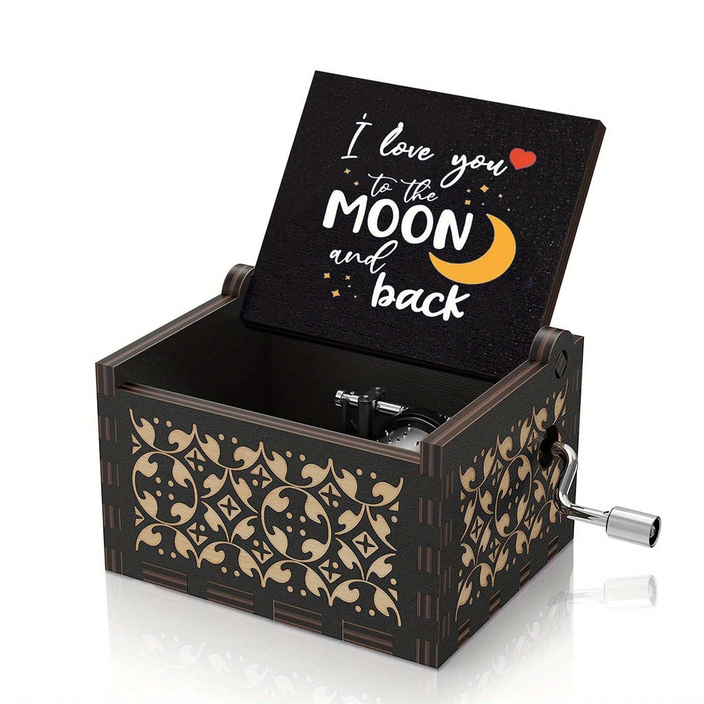 Wooden hand cranked music box, you are my sunshine music painting boutique gift, music box Oasis Select 8