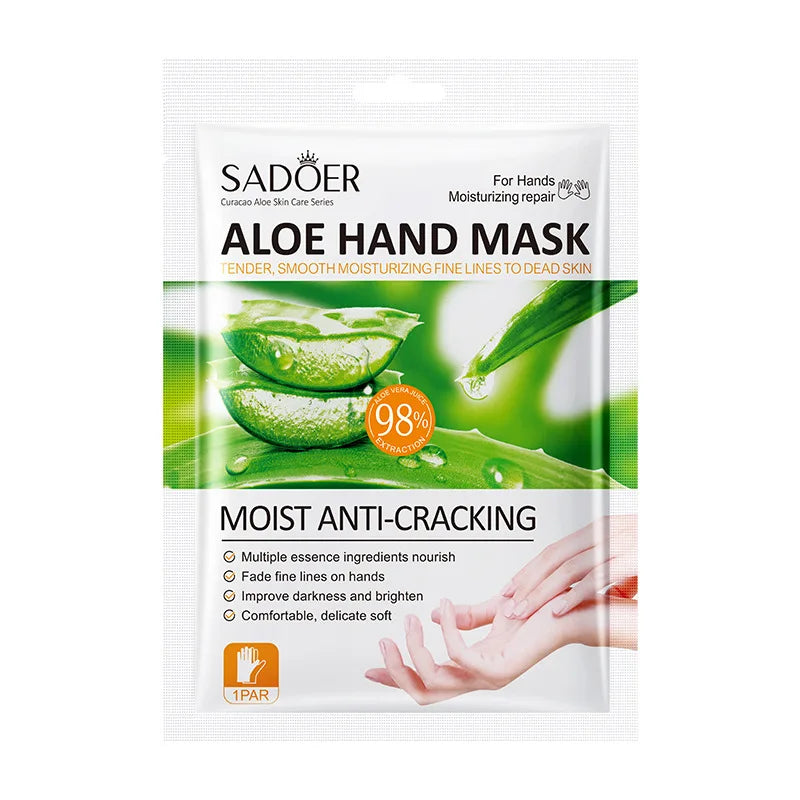 SADOER Aloe Vera Foot & Hand Peeling Mask – Moisturizing Foot & Hand Mask Oasis Select Hand Mask 1 pair