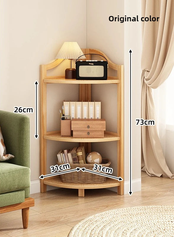Corner Cabinet Triangle Corner Cabinet Indoor Shelf Shelf Living Room Floor Locker Modern Simple Storage Rack Oasis Select primary colors-3