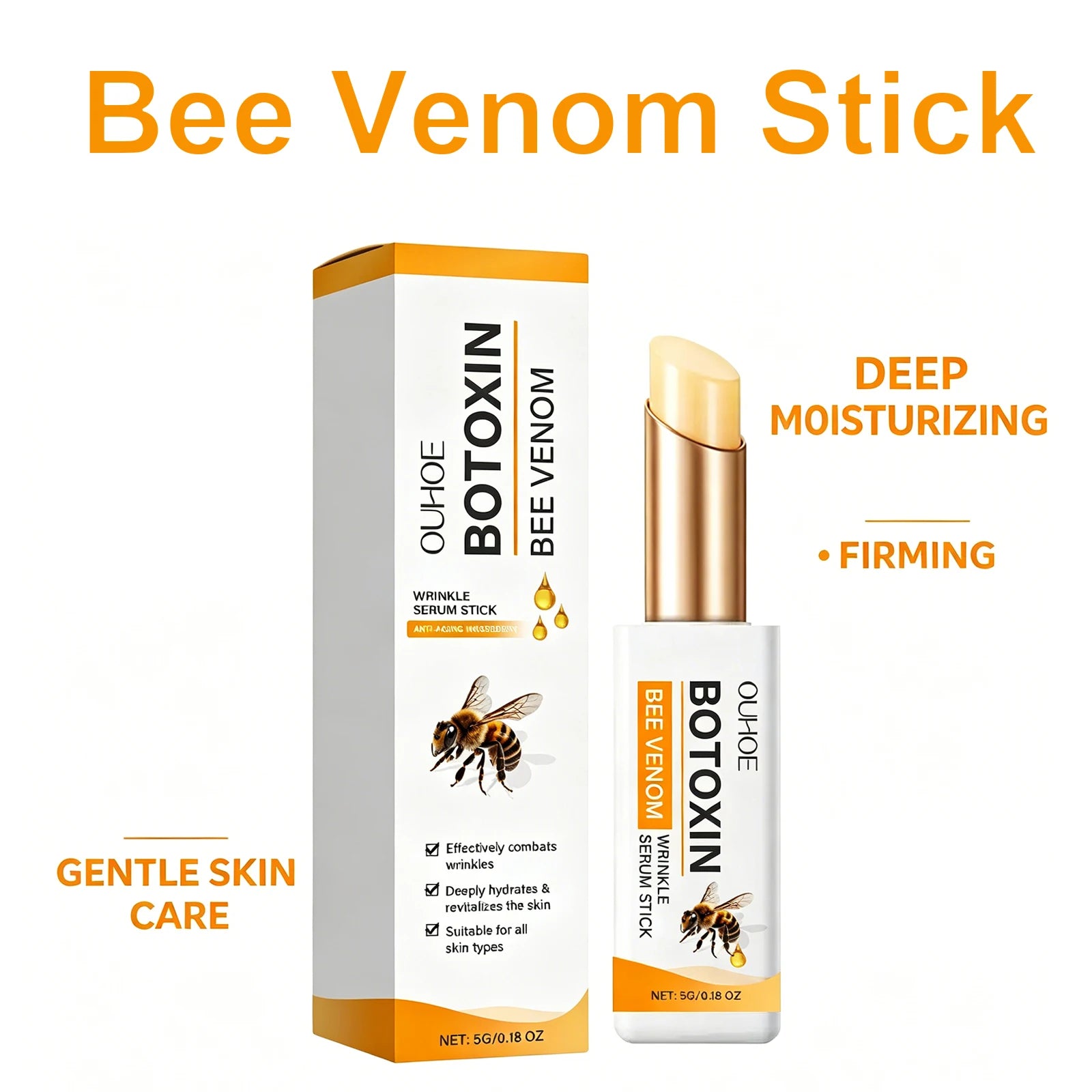 Bee Venom Anti Wrinkle Stick Face&Eye Cream Firming Lifting Reduce Dark Circles Puffiness Eye Bags Smoothing Fine Lines Skincare Oasis Select