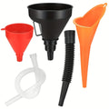 Funnel-3 piece car or motorcycle funnel set - plastic oil funnel right angled funnel - detachable nozzle and filter Oasis Select Default Title