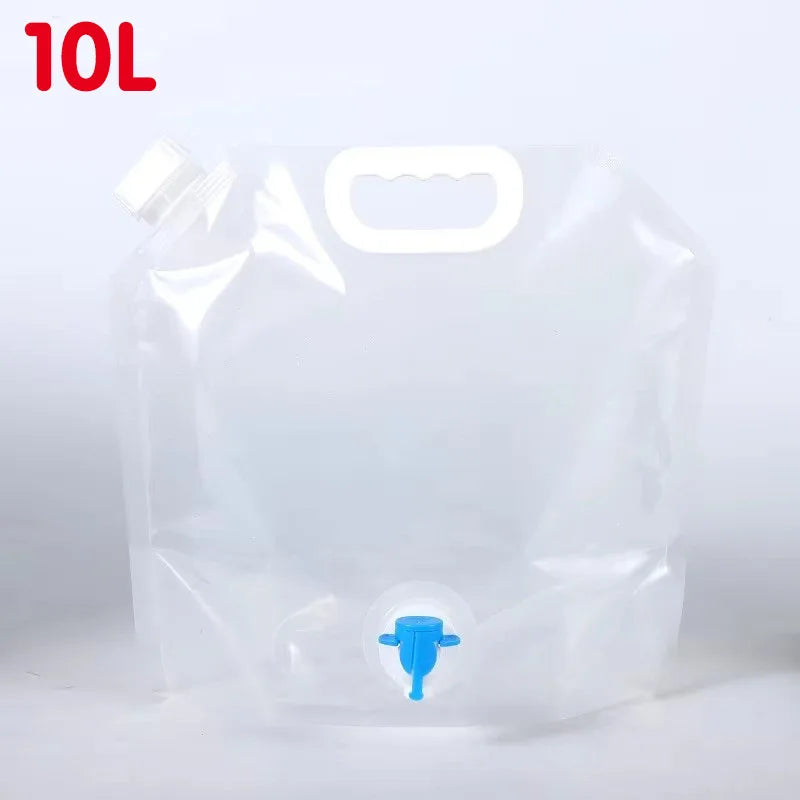 1/3/5Pcs 10L Camping Water Bag Portable Folding Water Bucket Large Water Container Outdoor Travel Collapsible Pouch Can Oasis Select Transparent