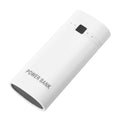 2x18650 Power Bank Battery Box Dual Type-C USB Charge Shell Soldering-free Mobile Power Case DC 5V 2.1A to 5V 2.4A Battery Case Oasis Select White